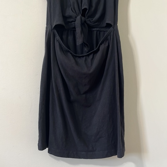 Aerie Black Dark Grey Cut-Out Knit Dress Size Small - Picture 4 of 9